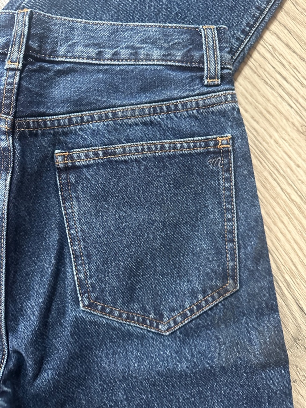 Madewell NWT the tall longline Straight-Leg Jeans button fly women's size 23T - Picture 12 of 15